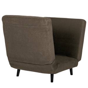 Fauteuil convertible ELANDS Tissu - Velours côtelé Eldrid: Gris - Noir