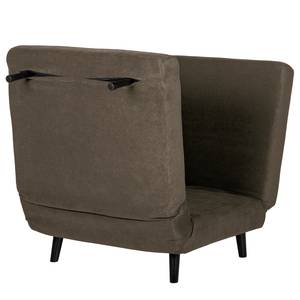 Fauteuil convertible ELANDS Tissu - Velours côtelé Eldrid: Gris - Noir