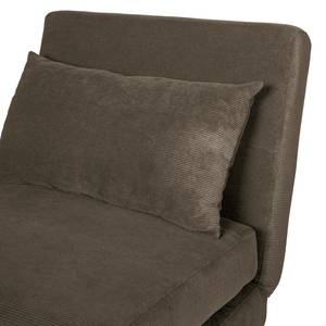 Fauteuil convertible ELANDS Tissu - Velours côtelé Eldrid: Gris - Noir