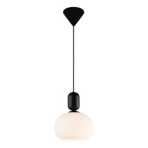 LED-hanglamp Notti staal/opaalglas - 1 lichtbron - zwart - Zwart