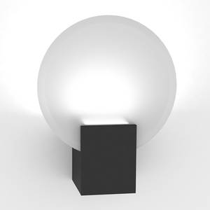 Wandlamp Hester kunststof/glas - 1 lichtbron - zwart - Zwart