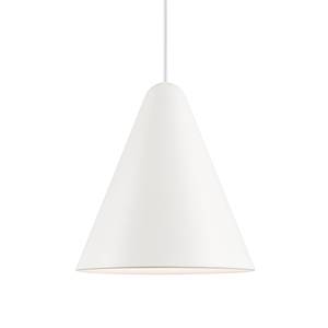 Hanglamp Nono staal/kunststof - 1 lichtbron - wit - Wit