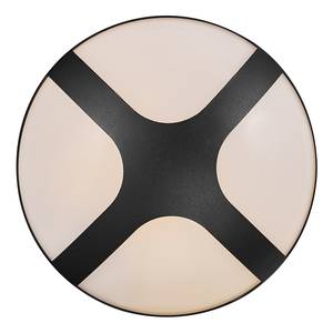 Wandlamp Cross aluminium/kunststof - 1 lichtbron - zwart - Zwart - Diameter: 26 cm