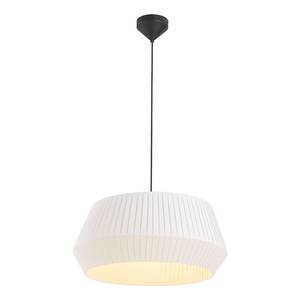 Hanglamp Dicte I katoen/staal - 1 lichtbron - wit - Wit