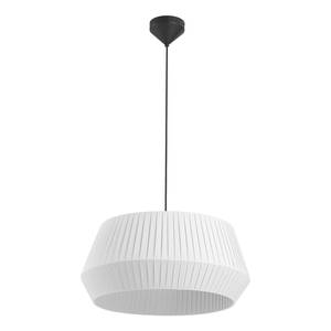 Hanglamp Dicte I katoen/staal - 1 lichtbron - wit - Wit