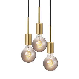 Hanglamp Paco I staal - 3 lichtbronnen - messing - Messing