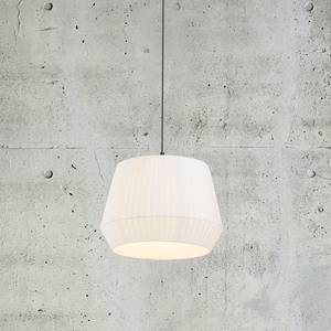 Suspension Dicte Coton / Acier - 1 ampoule - Blanc - Blanc