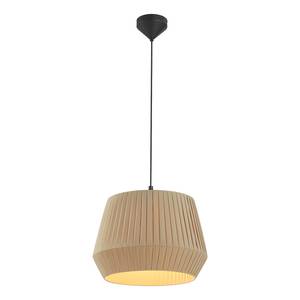 Suspension Dicte Coton / Acier - 1 ampoule - Beige - Beige