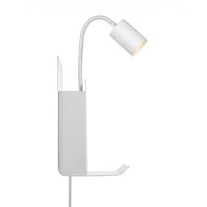 Wandlamp Roomi staal - 1 lichtbron - wit - Wit