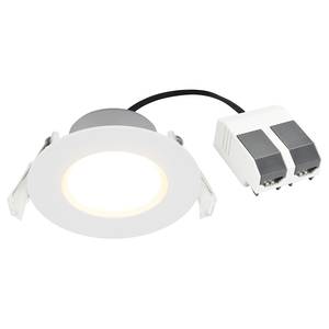 LED-Einbauleuchte Siege Stahl / Kunststoff - 1-flammig - Weiß - Weiß