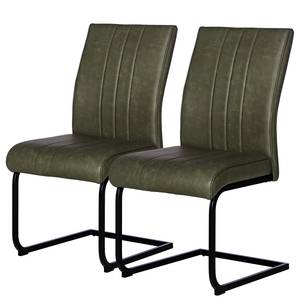 Chaises cantilever Ringa - Lot de 2 Vert olive