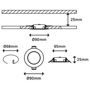 LED-Einbauleuchte Kulana II (3er Set) Nylon - 3-flammig - Weiß