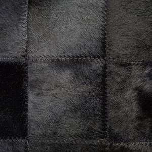 Dekokissen Black 50% Rindsleder / 50% Polyester - Schwarz - 40 x 40 cm