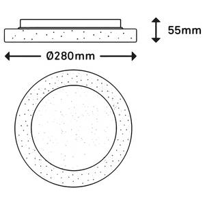 LED-plafondlamp Cercle nylon - 1 lichtbron - Zwart