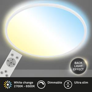 LED-plafondlamp Slim V nylon - 1 lichtbron - Bruin