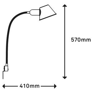 Wandleuchte Brello II Eisen - 1-flammig - Grau