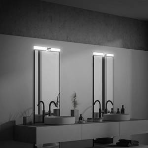 Éclairage salle de bain Klak II Plexiglas - 1 ampoule - Argenté - Largeur : 47 cm