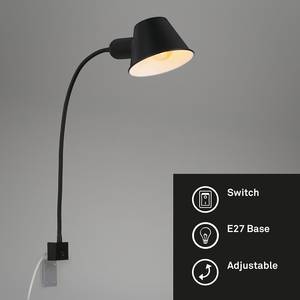 Wandlamp Brello II ijzer - 1 lichtbron - Zwart