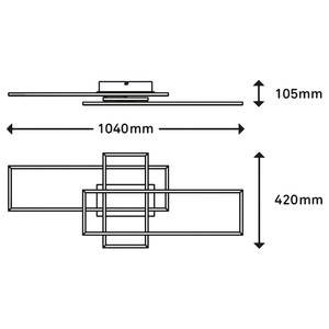 LED-Deckenleuchte Frame III Nylon / Eisen - 2-flammig