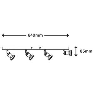 LED-plafondlamp Rugi I ijzer - Aantal lichtbronnen: 4