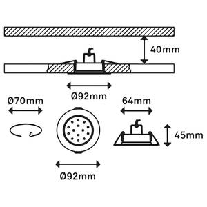 LED-Einbauleuchte Fungo Color (3er Set) Nylon - 3-flammig - Weiß