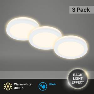 LED-Einbauleuchte Sleek (3er Set) Nylon - 3-flammig - Weiß