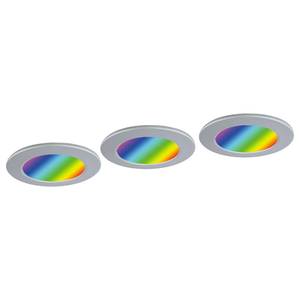 LED-Einbauleuchte Fungo Color (3er Set) Nylon - 3-flammig - Silber