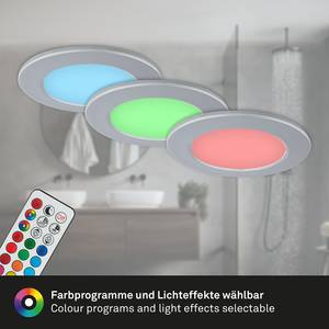 LED-inbouwlamp Fungo Color (set van 3) nylon - 3 lichtbronnen - Zilver