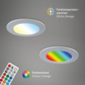 LED-Einbauleuchte Fungo Color (3er Set) Nylon - 3-flammig - Silber