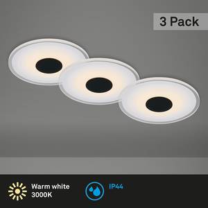 LED-inbouwlamp Verre (set van 3) nylon / metaal - 3 lichtbronnen - Zwart