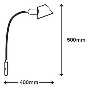 Wandlamp Brello I ijzer - 1 lichtbron - Grijs