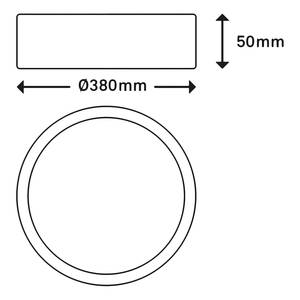 LED-Deckenleuchte Runa III Nylon / Eisen - 1-flammig - Schwarz