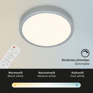 LED-Deckenleuchte Runa II Nylon / Eisen - 1-flammig - Silber