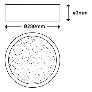 LED-Deckenleuchte Runa II Nylon / Eisen - 1-flammig - Silber