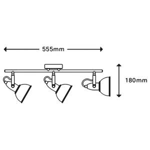 Plafondlamp Soft ijzer - Aantal lichtbronnen: 3