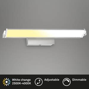 LED-wandlamp Udonga nylon / ijzer - 1 lichtbron - Zilver