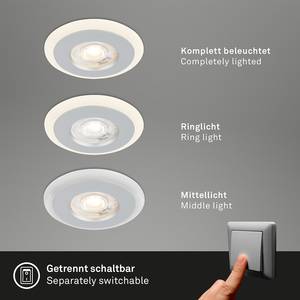 LED-Einbauleuchte Skill (3er Set) Nylon - 3-flammig - Silber