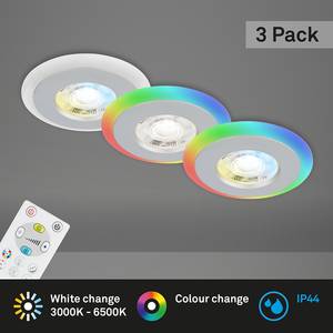 LED-Einbauleuchte Skill Color (3er Set) Nylon - 3-flammig - Silber