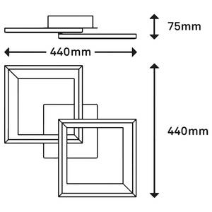 LED-Deckenleuchte Frame IX Nylon / Eisen - 2-flammig
