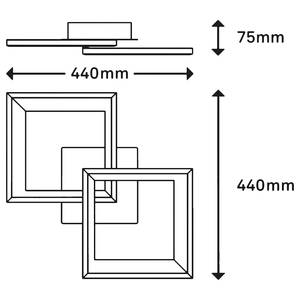 Plafonnier Frame X Nylon / Fer - 2 ampoules