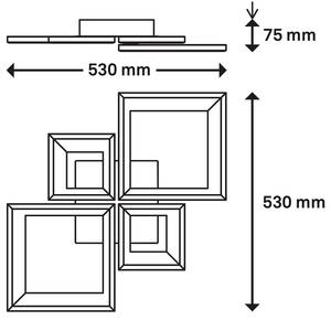 LED-Deckenleuchte Frame XII Nylon / Eisen - 2-flammig