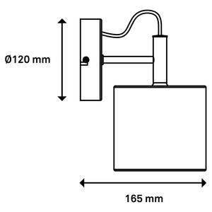 Applique murale Luri Tissu mélangé / Fer - 1 ampoule