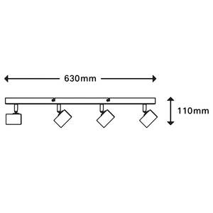 Plafonnier Kiko Fer - Nb d'ampoules : 4