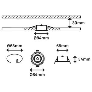 LED-inbouwlamp Skill Color (set van 3) nylon - 3 lichtbronnen - Wit