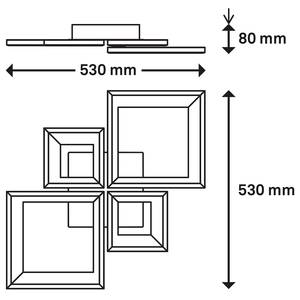 LED-Deckenleuchte Frame XI Nylon / Eisen - 2-flammig