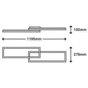 Plafonnier Frame Back VI Nylon / Fer - 2 ampoules