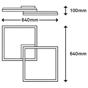 LED-plafondlamp Frame Back VIII nylon / ijzer - 2 lichtbronnen