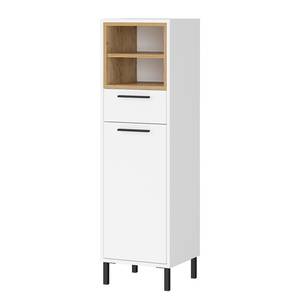 Kleine kast Loria 34 cm Wit/Navarra eikenhouten look