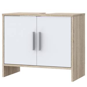 Mobile sottolavabo Plush Bianco / Effetto rovere Sonoma