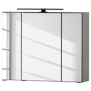 Spiegelkast Vellau inclusief verlichting - Grijs - Breedte: 80 cm